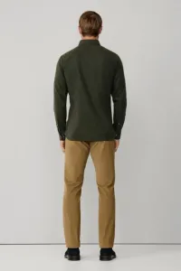 Košeľa Hackett London Flannel Multi Trim Cargo Green