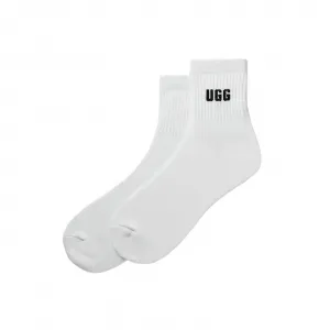 UGG Quinlin Logo Quarter 2 Pack "White Black" (1171623-WHITE-BLACK)