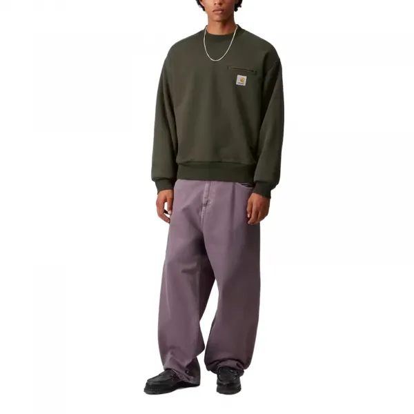 Carhartt WIP Detroit Sweatshirt "Olive Stone Washed" (I035547-4906)