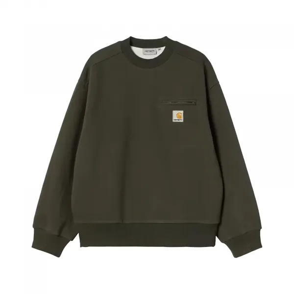 Carhartt WIP Detroit Sweatshirt "Olive Stone Washed" (I035547-4906)