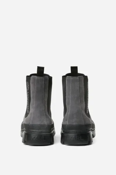 Členková Obuv Karl Lagerfeld Jeans Trekka Mens Rsg Mid Gore Boot Dark Grey Suede