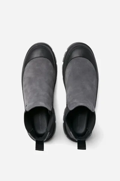 Členková Obuv Karl Lagerfeld Jeans Trekka Mens Rsg Mid Gore Boot Dark Grey Suede
