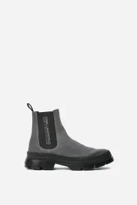 Členková Obuv Karl Lagerfeld Jeans Trekka Mens Rsg Mid Gore Boot Dark Grey Suede