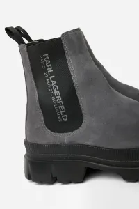 Členková Obuv Karl Lagerfeld Jeans Trekka Mens Rsg Mid Gore Boot Dark Grey Suede