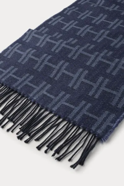 Šál Hackett London H Brnd Scarf Ink Blue