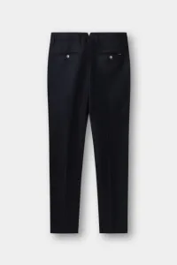 Nohavice Hackett London Flannel Trouser Midnight Blue