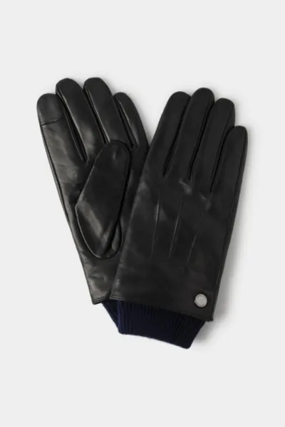 Rukavice Hackett London Lined Leather Glv Black