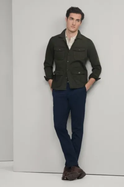 Nohavice Hackett London C Chino Kensington Navy Blazer