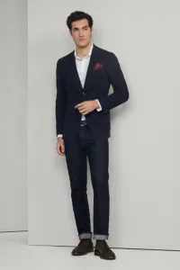 Džínsy Hackett London Rinse Wash Denim Denim Blue