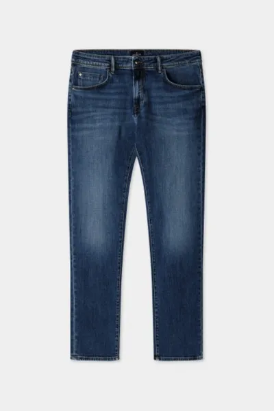 Džínsy Hackett London Vintage Wash Denim Denim Blue