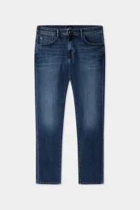 Džínsy Hackett London Vintage Wash Denim Denim Blue