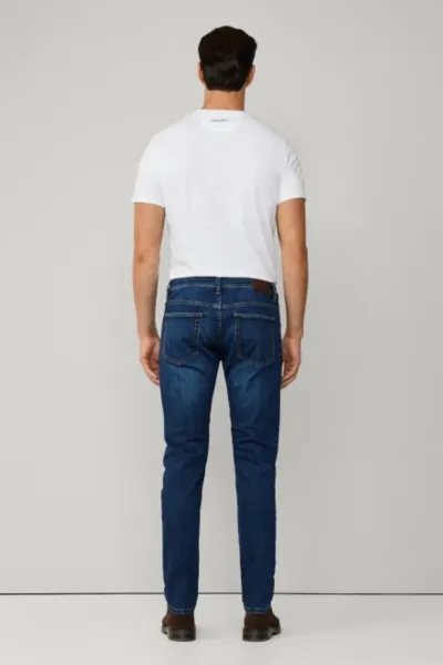 Džínsy Hackett London Powerflex Vntge Wsh Denim Blue