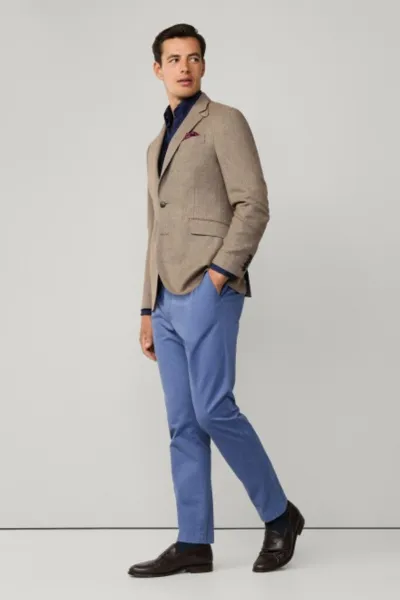 Nohavice Hackett London Chino Kensington Eton Blue
