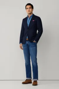 Džínsy Hackett London Vintage Wash Denim Denim Blue