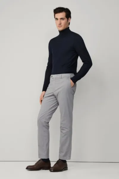Nohavice Hackett London Chino Kensington Metal Grey