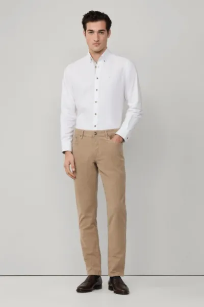 Košeľa Hackett London Flannel Multi Trim Optic White