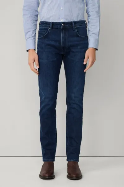 Džínsy Hackett London Lux Dk Denim Denim Blue