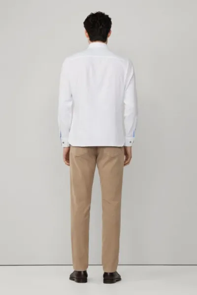 Košeľa Hackett London Flannel Multi Trim Optic White