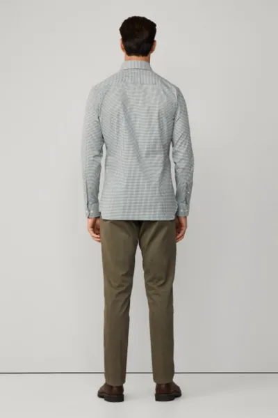 Košeľa Hackett London Ess Gingham Emerald Green