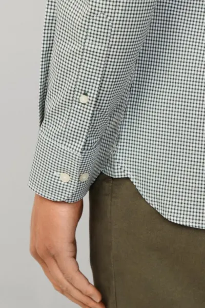 Košeľa Hackett London Ess Gingham Emerald Green