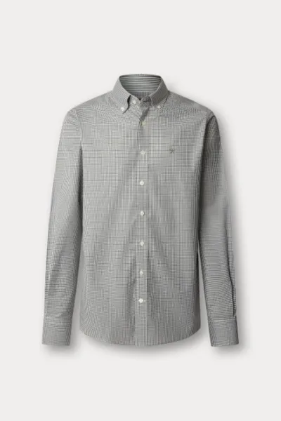 Košeľa Hackett London Ess Gingham Emerald Green
