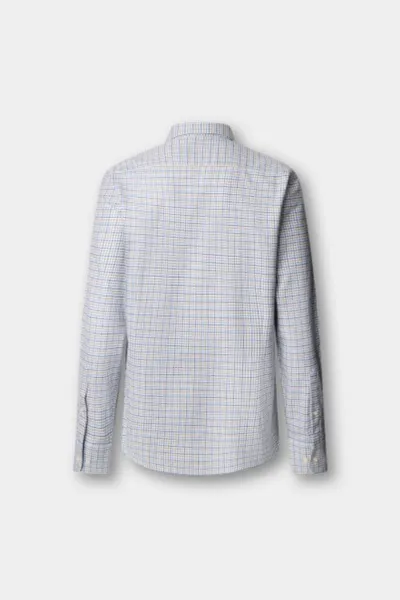 Košeľa Hackett London Brushed Gingham Steel Blue