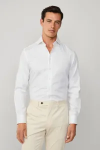 Košeľa Hackett London Formal Hbone Optic White