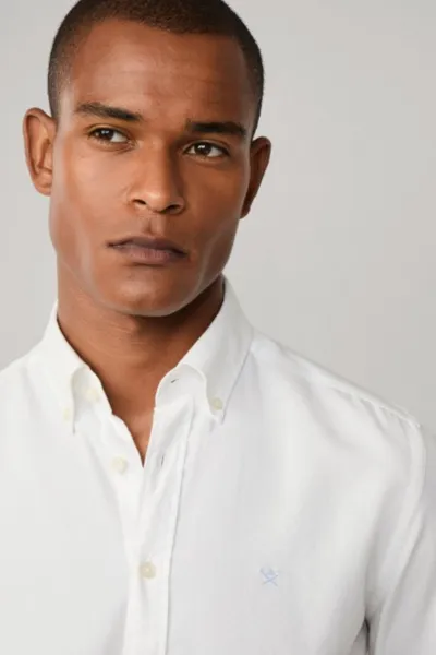 Košeľa Hackett London Ess Gmt Dyed Oxford White