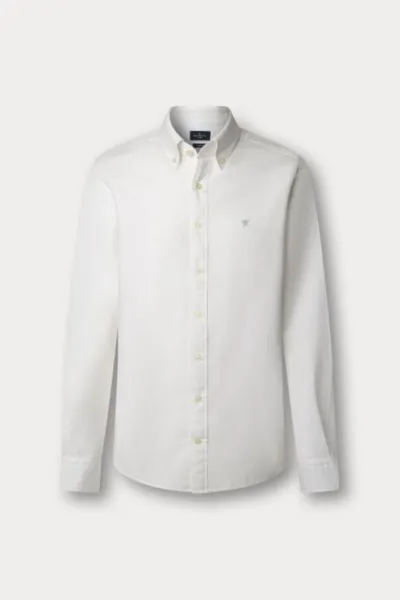 Košeľa Hackett London Ess Gmt Dyed Oxford White