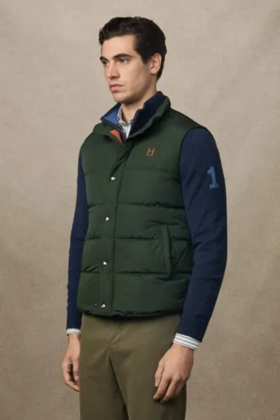 Vesta Hackett London Heritage Gilet Duck Green