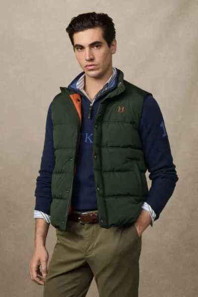 Vesta Hackett London Heritage Gilet Duck Green