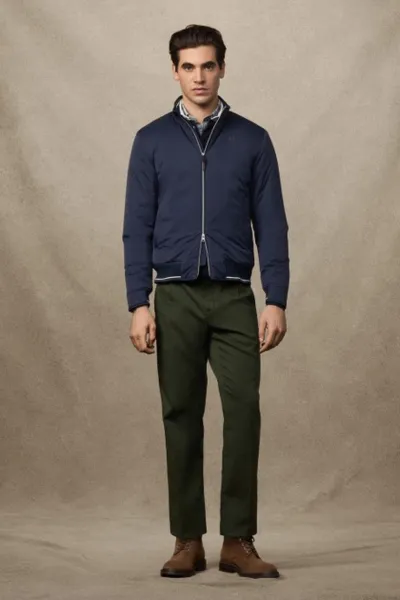 Bunda Hackett London Heritage Logo Blouson Midnight Blue