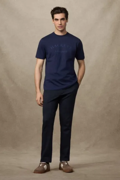 Tričko Hackett London Heritage Ess Tee Ink Blue