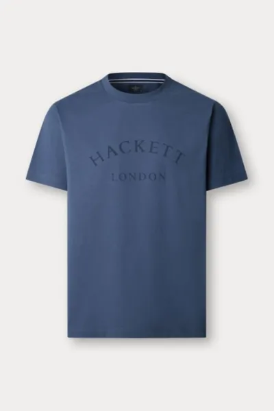 Tričko Hackett London Heritage Ess Tee Dark Denim Blue