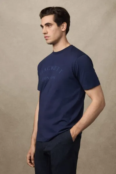 Tričko Hackett London Heritage Ess Tee Ink Blue