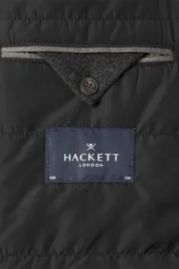 Kabát Hackett London Wool Cash Coat W/Bib Charcoal Grey