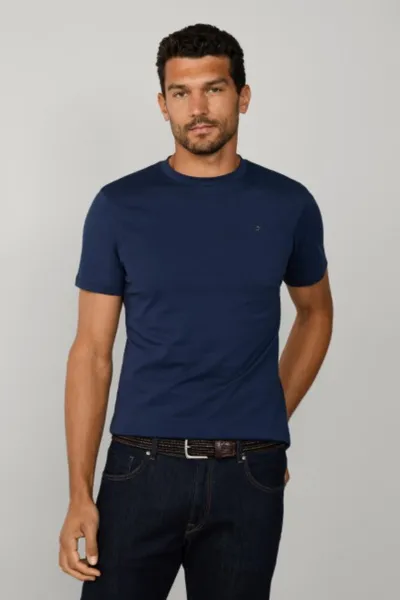 Tričko Hackett London Ss Logo Tee Ink Blue