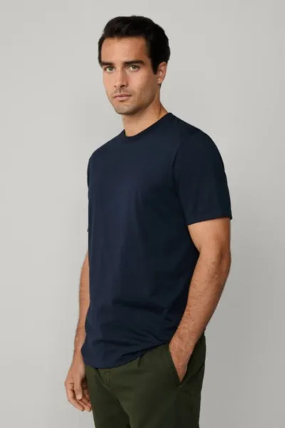 Tričko Hackett London Pima Cotton Tee Navy
