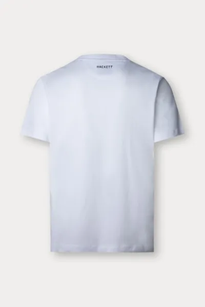 Tričko Hackett London Ss Logo Tee Optic White
