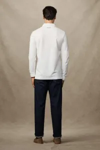 Polokošeľa Hackett London Heritage Crest Lgo Ls Off White