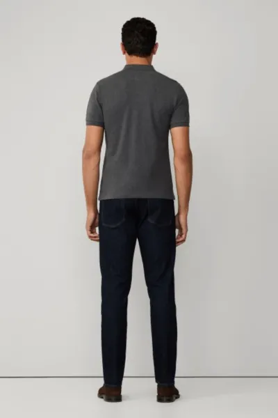 Polokošeľa Hackett London Slim Fit Logo Dark Grey Marl