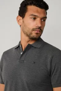 Polokošeľa Hackett London Slim Fit Logo Dark Grey Marl