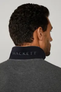 Polokošeľa Hackett London Slim Fit Logo Dark Grey Marl