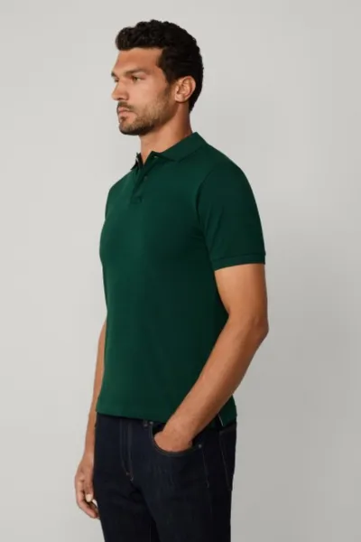 Polokošeľa Hackett London Slim Fit Logo Forest Night Green