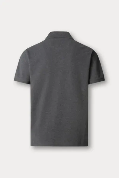 Polokošeľa Hackett London Slim Fit Logo Dark Grey Marl