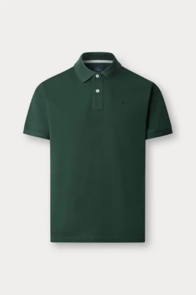 Polokošeľa Hackett London Slim Fit Logo Forest Night Green