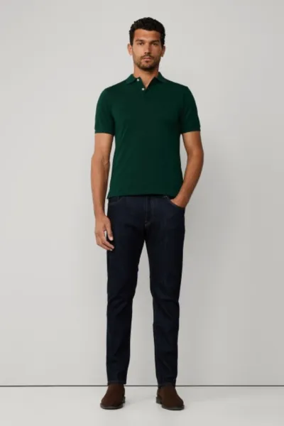 Polokošeľa Hackett London Slim Fit Logo Forest Night Green