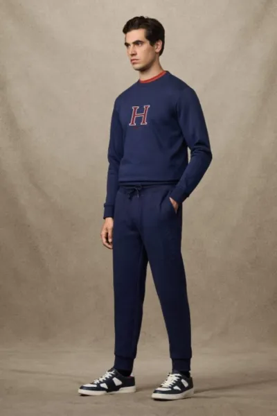 Tepláky Hackett London Heritage Ess Aw Jgr Ink Blue