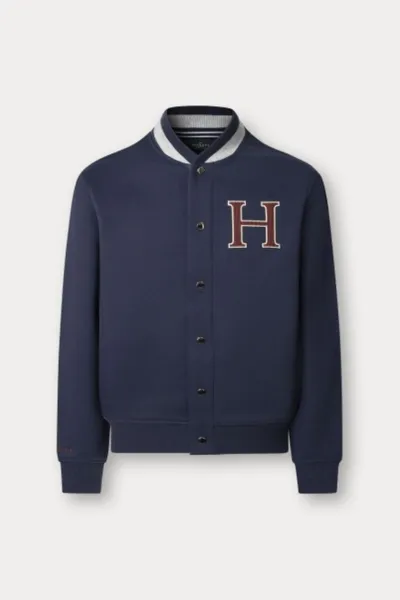 Mikina Hackett London Heritage H Varsity Ink Blue