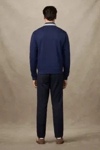 Mikina Hackett London Heritage H Varsity Ink Blue
